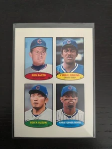 2023 Topps Heritage Santo, Jenkins, Suzuki, Morel CHICAGO CUBS Stamps 74BS 9-12 - Picture 1 of 2