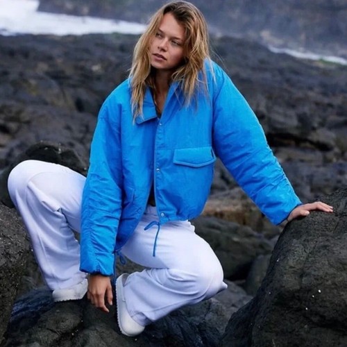 Giacca Free People Movement Off The Bleachers Coaches nuova senza etichetta blu media