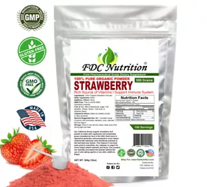 Strawberry powder 1.1lb (18oz) Freeze Dried Vitamin C Antioxidant FDC Nutrition - Picture 1 of 5