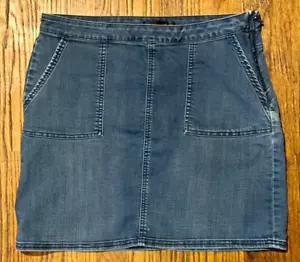 Prana Rock blau Denim Stretch Seitenreißverschluss Kara lässig Bio Fronttaschen Gr. 10 - Bild 1 von 5