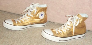 Converse All Star Chuck Taylor Metallic Gold High Top Sneaker Schuhe, M/8 - W/10 - Bild 1 von 5