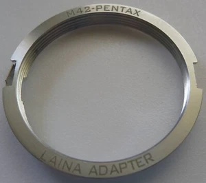 LAINA ADAPTER M42 Schraubmontage auf Pentax PK Bajonettanschluss. - Bild 1 von 2