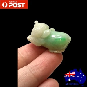 100% Grade A Natural Jadeite Chinese Zodiac Pig Pendant Knitted Necklace #J0233 - Picture 1 of 8