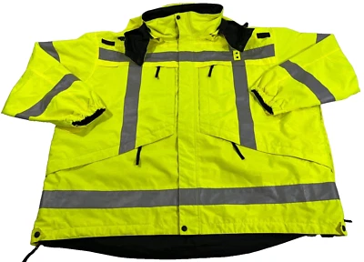 NWOT 4XL MENS 5.11 TACTICAL REVERSIBLE JACKET SHELL ONLY HIGH VIS YELLOW 48033 - Image 1 of 3