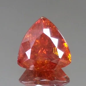 Gemma rara 10,20 ct trilione arancione rosso naturale sfalerite Spagna pietre preziose sfuse - Foto 1 di 5