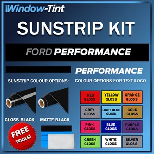 For Ford Performance Sunstrip Sun Strip Car Windscreen Sticker Gloss or Matte - Picture 1 of 15
