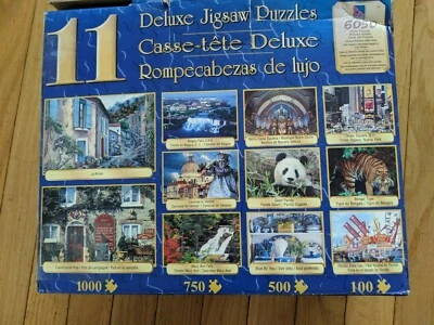 Jigsaw Puzzle 11 Deluxe Combo Pack 6050 Pieces Wildlife Landscapes Buildings - Image 1 of 4