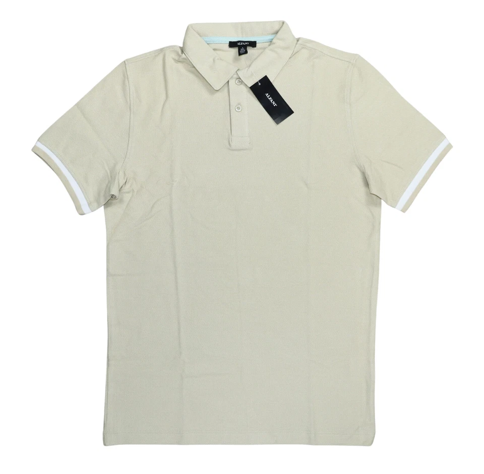 Camisa Polo Alfani Manga Corta Texturizada Tejido 2 Botones Para Hombre Nueva con Etiquetas Elige Talla Foto 1 de 1