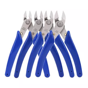 5" Mini Flush Cut Side Cutters Diagonal Cutting Pliers Wire Cable Nippers Tools - Picture 1 of 13