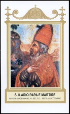 santino-holy card"S.ILARIO PAPA M.