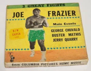 Joe Frazier 3 Great Fights Vintage Columbia 8MM Home Movie Boxing Film Quarry - Picture 1 of 9