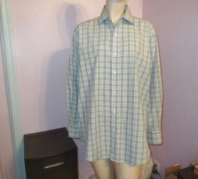 Bristol & Bull Men's Button Up Shirt Size L Long Sleeves Purple Green Plaid NEW - Image 1 of 4