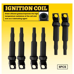 6PCS Fits For BMW 1/3/5/6/7 Series E90 325i 320i Ignition Coil 0221504470 UK - Picture 1 of 15