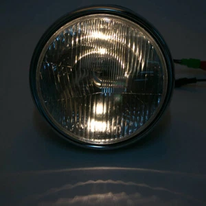 Halogen Hi/ Lo Front headlight insert Light Black Chrome Ring Fit for Kawasaki - Picture 1 of 12