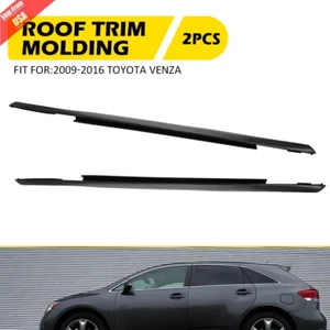 2PCS For Toyota Venza 2009-2016 Roof Drip Molding Trim Left & Right Side Black - Picture 1 of 11