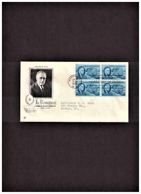 5c BKL 4 F.D. ROOSEVELT FDC CRAFT/SCOTT # 933 - Image 1 of 2