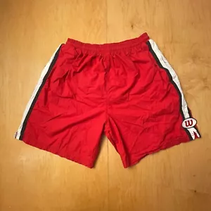 Vintage Wilson Advantage Medium Red Cotton and Polyester Sportswear Shorts - Picture 1 of 8