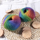 2pcs Rainbow Wool Cotton Yarn Colorful Yarn for Sewing Hand Knitting Sweater