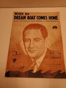 When My Dreamboat  Comes home, Cliff Friend/ Dave Franklin Sheet Music 1936 - Picture 1 of 3