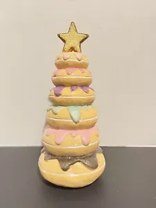 Estatuilla de árbol de resina de rosquilla azucarada de pan de jengibre de Navidad decoración de mesa 12" - Imagen 1 de 7
