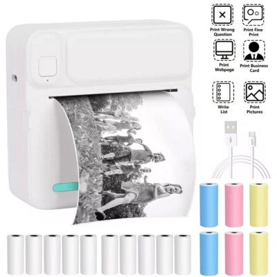 Mini Thermal Printer Pocket Bluetooth Mobile Phone Photos Label Printing Machine - Image 1 of 4