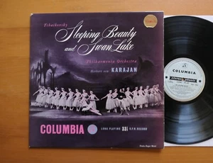 SAX 2306 ED1 Tchaikovsky Sleeping Beauty Swan Lake Karajan EX Columbia 1st B/S - Picture 1 of 6