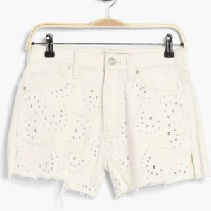NEW Hudson Women’s Lori Star Studded High-Rise Short size 26 Beige - Picture 1 of 9