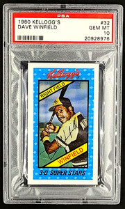 1980 Kellogg's 3D #32 Dave Winfield HOF PSA 10 Gem Mint POP 54