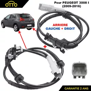 2 Capteur Abs ABR ESP Roue Arriere Gauche + Droit pour PEUGEOT 3008 I 9674195780 - Foto 1 di 10