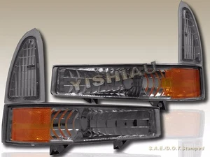 1999-2004 Ford Excursion F250/350 Super Duty Front Bumper w/ Corner Lights Smoke - Picture 1 of 2