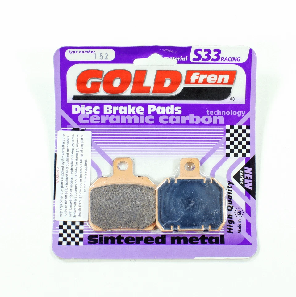 GOLDfren Brake Pads S33-152 Sintered Rear EBC equiv FA266 - 1 Pair - Image 1 of 1