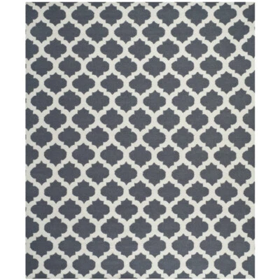 SAFAVIEH Dhurries DHU623B Handwoven Blue / Ivory Rug - Image 1 of 4