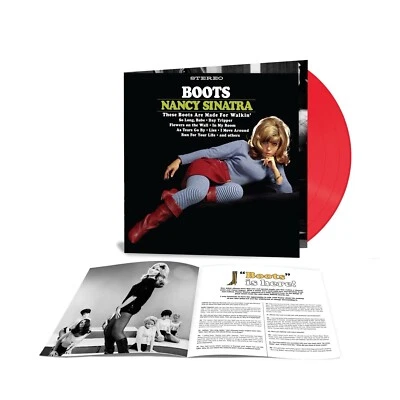 Nancy Sinatra Boots Ltd RED W. SILVER SWIRL Vinyl LP New - Image 1 of 4