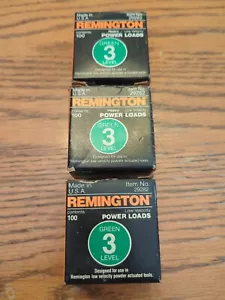 3 Boxes Remington Power Hammer Loads #3 Green Concrete and Steel - Picture 1 of 3