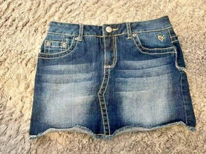 Justice Girls 14R Denim Skirt Skort w Attached Shorts - Picture 1 of 7