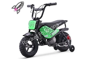 ROCKET 250W 24V KIDS ELECTRIC MINI MONKEY BIKE BALANCE MOTORBIKE - GREEN - Picture 1 of 12