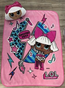 L.O.L. Surprise! Fleece 60x46 Blanket + Plush Head Pillow 17x9 - Picture 1 of 8