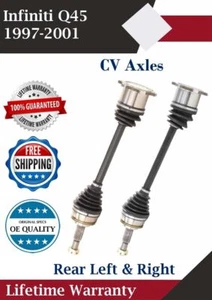 Rear Left & Right CV Axle For 1997-2001 Infiniti Q45 4.1L 4.5L W/ 6 Bolt Flange - Picture 1 of 8