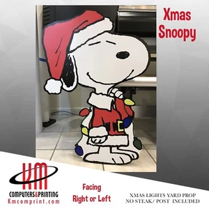 Insegna da Giardino Natale Snoopy Resistente alle Intemperie Ottima Qualità Arte - Foto 1 di 4