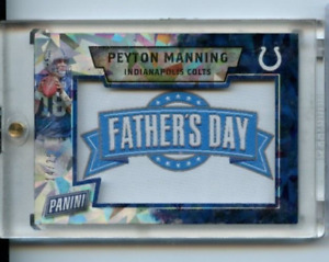 2016 PANINI FATHER'S DAY PEYTON MANNING CRACKED ICE JUMBO PATCH CARD /25