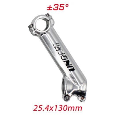 UNO 35°Bike Stem 25.4x90/110/130mm Silver Bicycle Handlebar Stem Mtb Accessories - Image 1 of 4