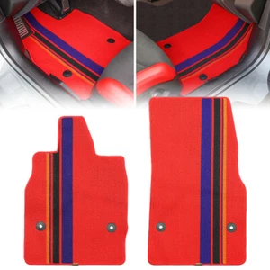 Foot Pad Carpet Floor Mats Tricolor Compatible with Corvette C8 Coupe 2020-2024 - Bild 1 von 9