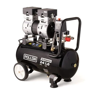 Silent Air Compressor 24L Oil Free 5.2 CFM 8 BAR 115Psi 24 Litre Low Noise - Picture 1 of 5