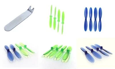 Hubsan X4 H107D+ Plus Propellers55mm Clear Green/Blue Green and Blue w/Tool - Image 1 of 4