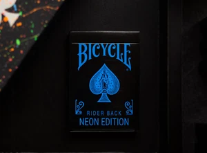 Bicycle Cool-Blue NEON Rider Back Playing Cards Deck | By: Card-Addiction.com - Picture 1 of 9