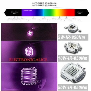 3W 10W 20W 50W 100W 200W 850nm/940nm/740 Infrared IR High Power LED Light Bulb - Picture 1 of 12