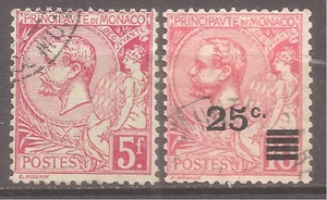 Monaco Sc# 27a & 34 Used Cat Val $160 gtc15 - Picture 1 of 1