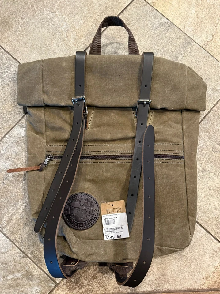 Mochila Duluth Pack Scout Roll Top Caqui B-512-WAX-KHK Lona Encerada Foto 1 de 1