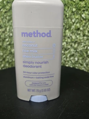 Method Simply Nourish Deodorant 24H Coconut, Rice Milk & Shea Butter 2.65 oz - Image 1 of 2