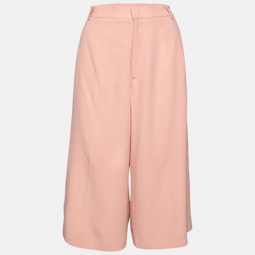 Pantaloni ROSSI Valentino Rosa Crepe Tagliati M